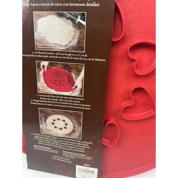 Nordic Ware Reversible Lattice & Hearts Pie Top‎ Cutter 12” - Picture 4 of 6